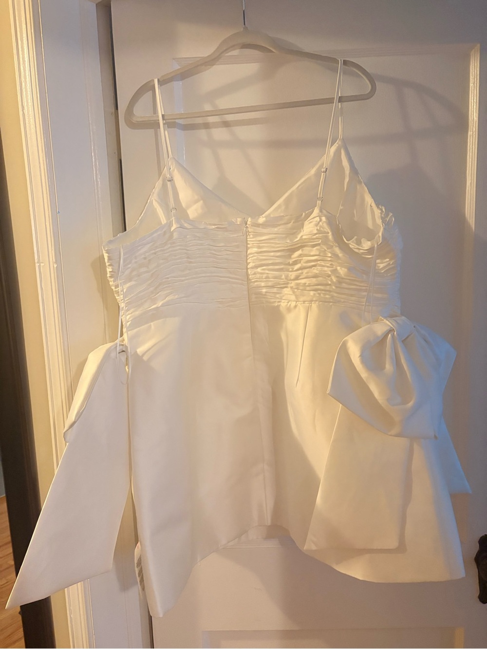 ASOS Curve White Mini Dress with Bow Detail